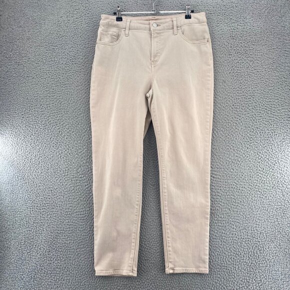 Chicos Jeans Womens 1.5 US 10 Beige So Slimming Girlfriend Slim Ankle Stretch - Picture 1 of 11